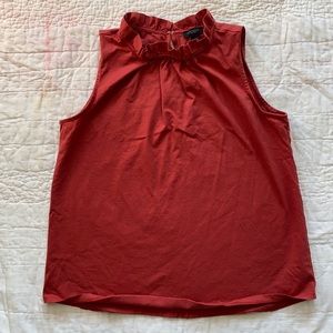 Ann Taylor Factory tank top with ruffle neckline